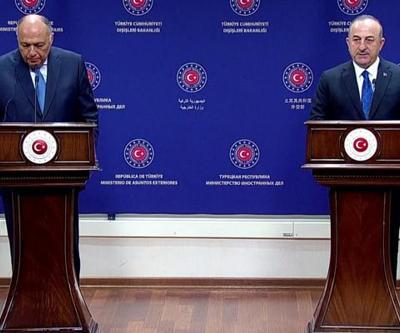 Mısır Dışişleri Bakanı Türkiyede... Bakan Çavuşoğlundan açıklamalar