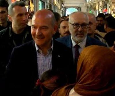 Bakan Soylu Kapalıçarşı esnafını ziyaret etti