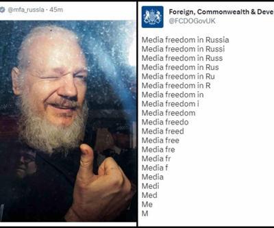 Rusyadan ‘Assange’ paylaşımı ile İngiltereye kinayeli yanıt