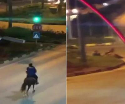 Atıyla trafik kazası yaptı