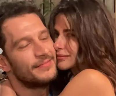 Nesrin Cavadzade Uraz Kaygılaroğlu’nu öpücüklere boğdu