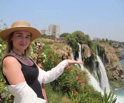 Antalyanın dünyaca ünlü şelalesine ziyaretçi akını