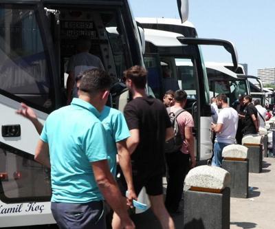 Otogarlarda tatil sonu yoğunluğu