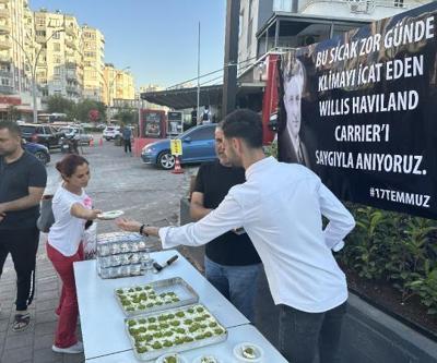 Hava sıcaklığının 40 dereceyi aştığı Adanada klimanın mucidi anıldı