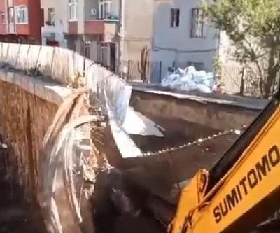 Sarıyerde yol çöktü, çevredeki binalar tahliye edildi