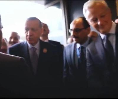 Cumhurbaşkanı Erdoğan ile Macron arasında gülümseten diyalog