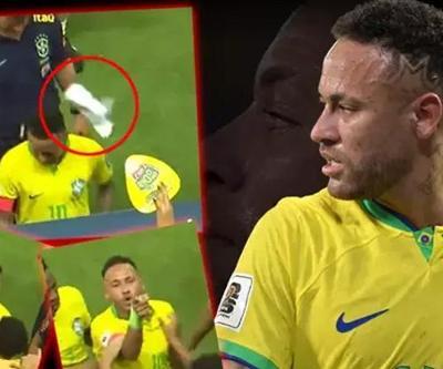 Taraftar mısır kovası fırlattı Neymar sinir krizi geçirdi