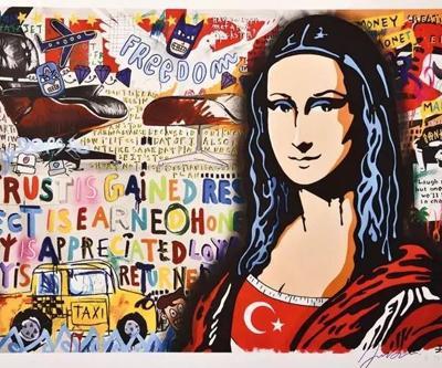 Fransız sanatçı sergiledi: Türk bayraklı Mona Lisa