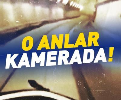 Motokurye metro istasyonuna girdi... O anlar kamerada