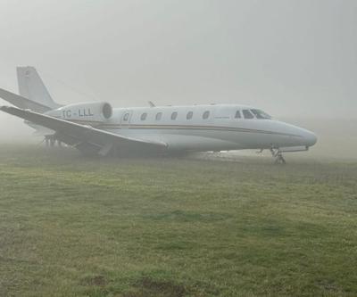 Diyarbakırda özel jet pistten çıktı