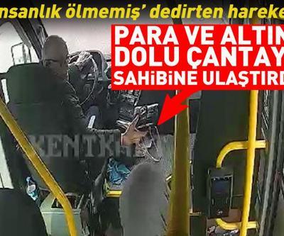 İnsanlık ölmemiş dedirten hareket Altın ve para dolu çantayı sahibine ulaştırdı