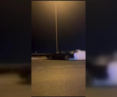 Dritf atan sürücü yakalandı, 26 bin lira ceza kesildi
