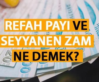Refah payı ve seyyanen zam nedir Refah payı ve seyyanen zam ne demek