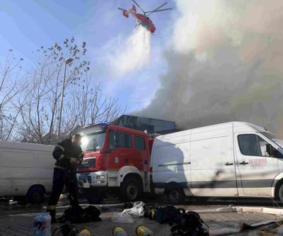 Sırbistan’ın başkentinde AVM yangını: 3 helikopterle müdahale edildi