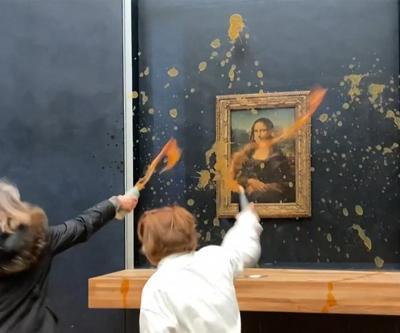 İklim aktivistleri Louvre Müzesindeki Mona Lisa tablosuna çorba attı