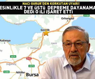 Naci Görürden korkutan uyarı: Kesinlikle 7 ve üstü bir depreme dayanamaz dedi, o ili işaret etti