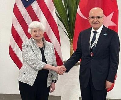 Bakan Şimşek, ABDli mevkidaşı ile bir araya geldi