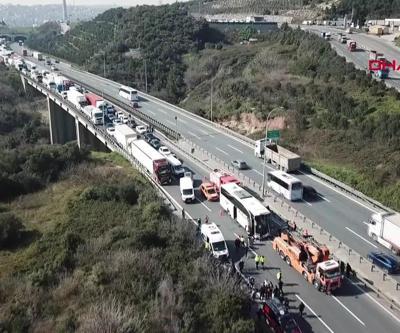 TEM’de zincirleme kaza; Ankara yönü ulaşıma kapandı