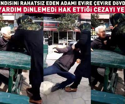 Kendisini rahatsız eden adamı evire çevire dövdü