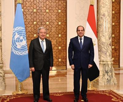 BM Genel Sekreteri Guterres, Mısır Cumhurbaşkanı Sisi ile görüştü