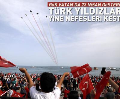 Gök Vatanda 23 Nisan gösterisi: Türk Yıldızlarından nefes kesen gösteri