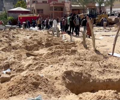 Gazze’de toplu mezarlarda 300 naaş bulundu