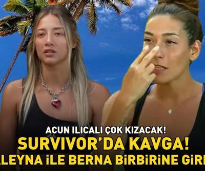 Survivor eleme gecesinde kavga Acun Ilıcalı çok kızacak, Aleyna Kalaycıoğlu ile Berna birbirine girdi: Seni gömerim