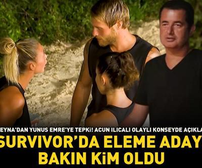 Survivorda eleme adayı belli oldu Aleyna Kalaycıoğlundan Yunus Emre ve Batuhana tepki İşte potaya giren yarışmacı...