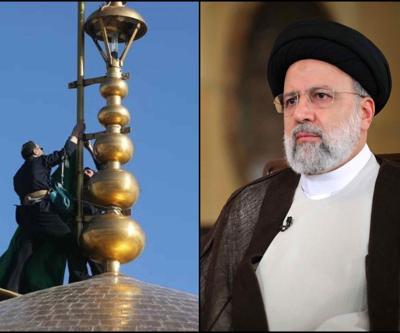 İranda Reisi için yas: Yeşil bayrak siyaha döndü