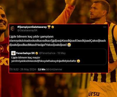 Galatasaraydan Fenerbahçenin derbi paylaşımına alıntı