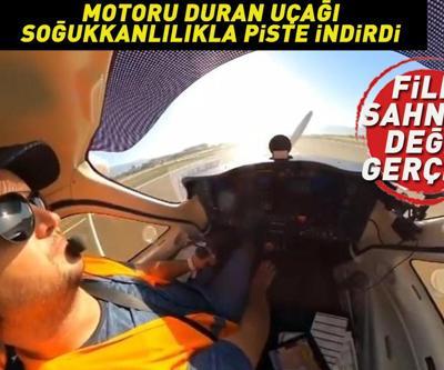 Film sahnesi değil gerçek: Motoru duran uçağı soğukkanlılıkla piste indirdi