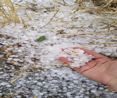Yaz ortasında kış yaşandı: Temmuz ayında dolu vurdu