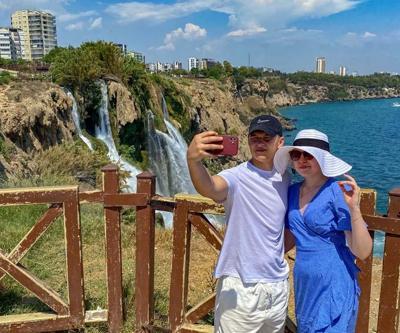 Antalyada turistlerin ilk durağı Düden Şelalesi