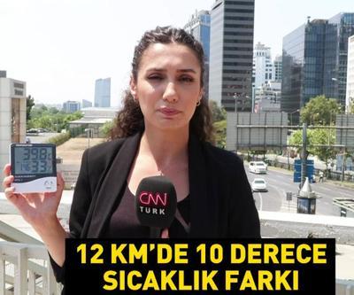 İstanbulda 12 kilometre mesafede 10 derece sıcaklık farkı
