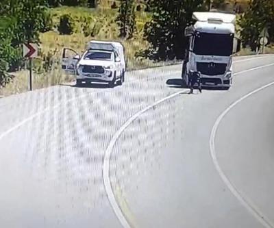 Feci kaza: Yaralı kuşu kurtarmaya çalışan kişiye kamyon çarptı