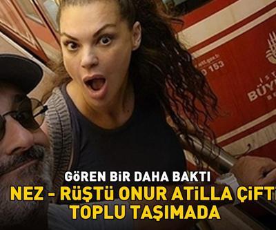 Nez-Rüştü Onur Atilla çifti toplu taşımada Gören bir daha baktı