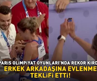 Paris Olimpiyatlarında romantik anlar Avrupa rekoru kıran Alice Finot, erkek arkadaşına evlenme teklifi etti