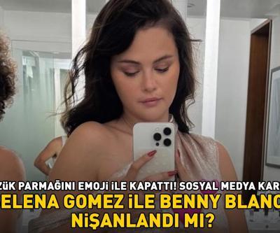 Selena Gomez ile Benny Blanco nişanlandı mı Yüzük parmağını emoji ile kapattı, sosyal medya karıştı