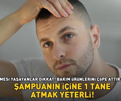 SAÇ DÖKÜLMESİ YAŞAYANLAR DİKKAT Bakım ürünlerini çöpe attıran yöntem Şampuanın içine 1 tane atmak yeterli Kelliği bitiriyor