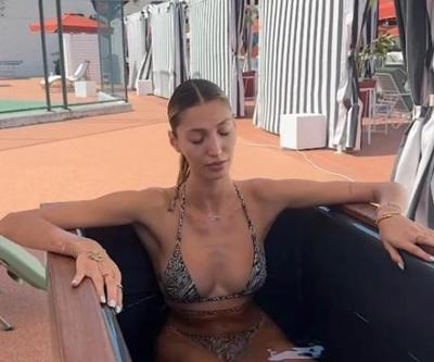 Şevval Şahinden buz banyosu Bikinisiyle buz gibi suya girdi