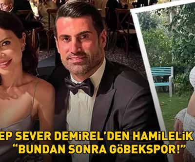 Eski milli futbolcu Volkan Demirelin eşi Zeynep Sever Demirelden hamilelik pozu: Bundan sonra Göbekspor