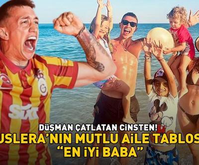 Galatasarayın yıldızı Musleranın mutlu aile tablosu EN İYİ BABA