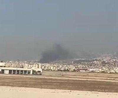 VİDEO | İsrail bombaları Lübnan Havalimanından görülüyor