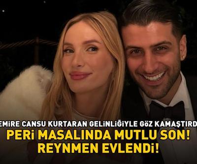 REYNMEN EVLENDİ Emire Cansu Kurtaran gelinliğiyle göz kamaştırdı