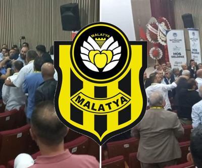 Yeni Malatyaspor kongresinde yumruklu kavga Polisten müdahale...