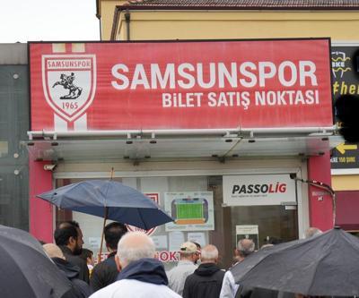 Samsunda Fenerbahçe maçı öncesi bilet kuyruğu