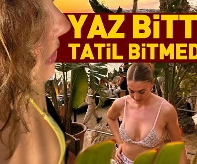 YAZ BİTTİ TATİL BİTMEDİ Locasındaki pozlarına yorum yağdı Böyle güzel bir kadının nasıl sevgilisi olmaz