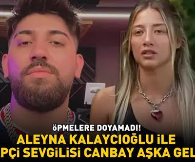 Survivor Aleyna Kalaycıoğlu ile rapçi sevgilisi Canbay aşka geldi ÖPMELERE DOYAMADI