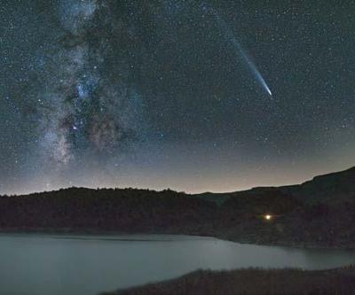 Nemrut Krater Gölü’nde Atlas kuyruklu yıldızı görüntülendi