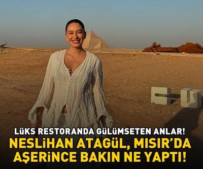 LÜKS RESTORANDA GÜLÜMSETEN ANLAR Yaprak Dökümünün Denizi Neslihan Atagül, Mısırda aşerince bakın ne yaptı...